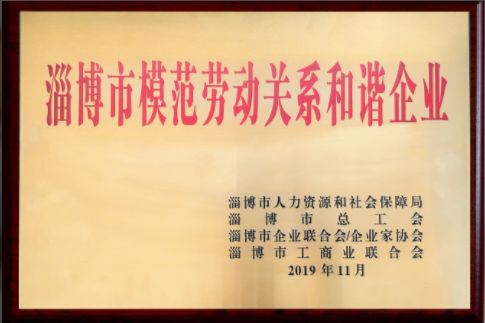淄博市模范劳动关系和谐企业